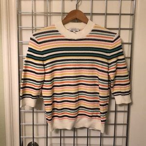 &other stories striped mock neck sweater